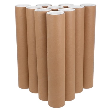 KAKOWELY packing material 10pcs Mailing Cardboard Tubes For Storing And Protecting Kraft Paper Posters And Drawings With White Caps Ideal For Shipping And Storage