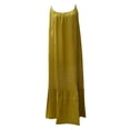 thumbnail image 4 of Gspmoly Robe d'Été, Robe Maxi d'Été pour Femme Décontractée Bohème Sans Manches à Bretelles Spaghetti, Smockée, à Étages, Longue, de Plage, Soleil, Robes d'Été pour Femmes Offres Prime, 4 of 4