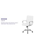 thumbnail image 2 of Mid-Back Black Leather Executive Swivel Chair with Chrome Base and Arms, 2 of 9