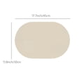 thumbnail image 3 of Faux Leather Placemats,Set of 1 Elliptical Non-Slip Heat Insulation Table Pad,Easy Clean Kitchen Dining Table Mat,Double Thick,SouMaox, 3 of 9