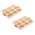 thumbnail image 1 of Oleegame 2PC Tin Foil Roll 9 Grids Multi Color Kitchen Silicone Oval Cake French Bread Baking Pan Non Stick Kitchen Utility Beige, 1 of 4