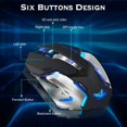thumbnail image 3 of APPIE Wireless Gaming Mouse Rechargeable USB 2.4G Computer Mouse with 7 Colorful LED Lights, 4 Adjustable DPI, Silent Click, Ergonomic Optical Mice for PC Laptop Desktop Windows Mac, 3 of 9
