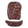 thumbnail image 3 of Housse de Chaise de Bureau d'Ordinateur Extensible en Spandex, Housse de Chaise Rotative Style A à Motif Floral - Rouge, 3 of 7