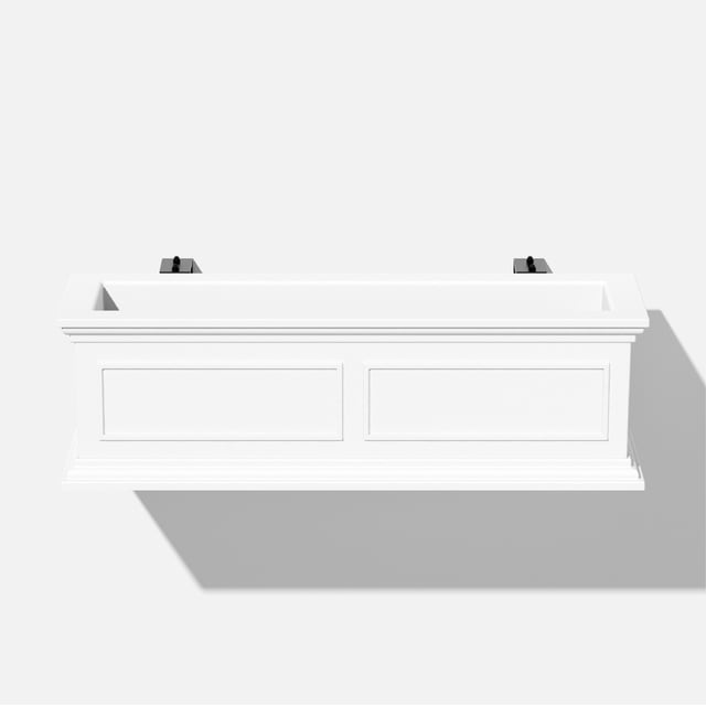 Veradek Brixton Railing Window Box 36" Planter White