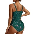 thumbnail image 4 of Gyexs Maternity Womens One Piece Swimsuits Ruched Slimming Bathing Suits Floral Swimwear #02 Dark Green, Size S, 4 of 6