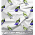 thumbnail image 1 of Soimoi Satin Silk Fabric Swirl & Floral Block Print Fabric by Yard 42 Inch Wide, 1 of 3