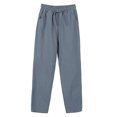 thumbnail image 1 of Innerwin Bottom Mid Waisted Ladies Trousers Sports Elastic Waist Basic Loungewear Gray Blue M, 1 of 2