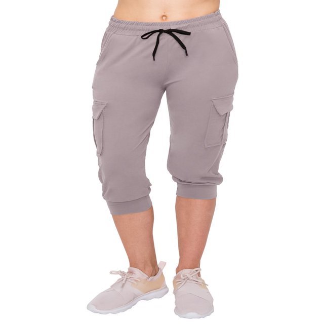 CHOK Pantalon Cargo Jogger Décontracté Super Doux pour Femmes Noir G