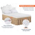 thumbnail image 3 of SGI Bedding 18 Inch Wrap Around Bed Skirt | Microfiber Bed Skirt | Fade Resistant, Wrinkle Free, Anti-static, Decorative, Extra Storage Space, Clutter-Free | Full, Taupe, 3 of 6