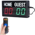 thumbnail image 1 of Hockey Score Board Fishhawk Led Scoreboard Black Aluminum Alloy Led Electronic Score Board Basketball Football Game Scoreboard Remote Control Scoreboard Us Plug 100 240V, 1 of 9