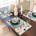 thumbnail image 1 of Jubipavy Independence Day Printed Linen Placemats Holiday Party Table Decoration Insulation Mats Table Mats, 1 of 1