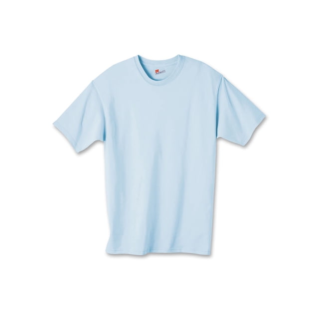 Hanes Authentic TAGLESS Kid`s Cotton T-Shirt, S, Light Blue