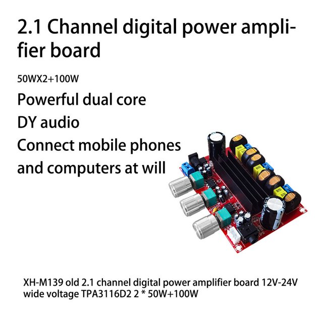Langgg Carte Amplificatrice PCB Portable Professionnelle Détachable Volume Réglable Haut-Parleur Caisson de Basses Module d'Amplification Pièce Accessoires Type 1