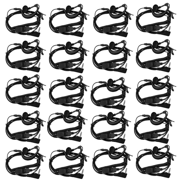 Retevis Volume Adjustable Walkie Talkie Earpiece with Mic, Coil Tube, for RT22 RT68 RT21 H-777 H-777H RT86S, Compatible with Pxton Baofeng BF-T26 Kenwood