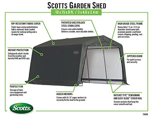 Scotts® Storage Shed 10 X 15 X 8’ Green Peak