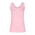 thumbnail image 4 of EGNMCR Camisoles pour Femmes Mode Débardeur d'Été pour Femme à Col en V en Dentelle Patchwork Sans Manches Blouse, 4 of 5
