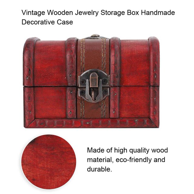 Vintage Wooden Box,Vintage Wooden Jewelry Storage Wooden Box Handmade Jewelry Box Future-Proof Design