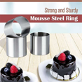 thumbnail image 4 of 24 Pieces Stainless Steel Mousse Rings Round Biscuit Cutter Cake Mold Kitchen Baking Pastry Tool for Tart,Fondant,Etc, 4 of 8