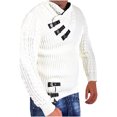 thumbnail image 1 of EGNMCR Chandail pour Homme Chandail d'Hiver Décontracté à Empiècements à Manches Longues en Tricot Haut Blouse, 1 of 2
