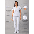 thumbnail image 3 of Adar Addition Go-Basic Scrub Set For Women - Slim V-Neck Scrub Top & Skinny Cargo Scrub Pants, 3 of 7