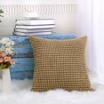 thumbnail image 4 of Unique Bargains Soft Corduroy Striped Velvet Decorative Throw Pillow Cusion Cover, 4 of 9