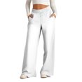 thumbnail image 1 of Pants for Women, Womens Fashionable Striped Printed Drawstring Wide Leg Pants, 1 of 4