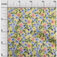 thumbnail image 2 of oneOone Cotton Poplin Yellow Fabric Floral Sewing Craft Projects Fabric Prints By Yard 56 Inch Wide, 2 of 4
