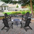thumbnail image 3 of Costway Chaise Adirondack de Patio Résistante aux Intempéries pour Jardin et Terrasse avec Porte-Gobelet Noir, 3 of 7
