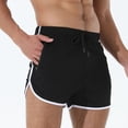 thumbnail image 2 of ohmzyzo Men's Running Shorts 3 Inch Quick Dry Gym Athletic Jogging Shorts with Zipper Pockets, 2 of 7