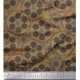 thumbnail image 1 of Soimoi Poly Georgette Fabric Snowflake Artistic Fabric Prints By Yard 52 Inch Wide, 1 of 3