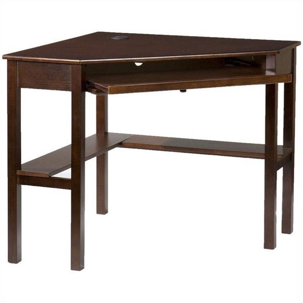 Kingfisher Lane Corner Computer Desk in Rich Espresso