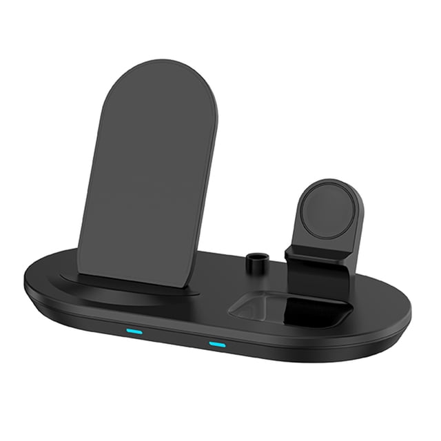 15W Wireless Charging Stand With 3-in-1 Fast Charging For Phone Watch Earbuds And Dual USB Ports