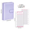 thumbnail image 2 of fastboy PU Leather Notebook Binder Clear Binder Pockets Budget Envelope Purple, 2 of 5