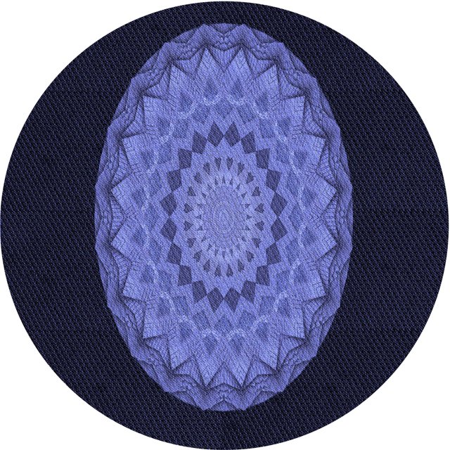 Ahgly Company Tapis d'Intérieur Lavables en Machine, Ronds, Bleu Nuit Transitionnel, Ronds de 5 Pi