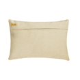 thumbnail image 3 of The HomeCentric Decorative Lumbar Pillow Cover Ivory 12"x20" (30x50 cm) Linen Pearl, Ribbon, Hand Embroidery Oblong Pillow Cover, Abstract Modern Style - Ivory Ripple, 3 of 3