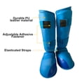 thumbnail image 3 of Tignapoo Protective Shin Guards for Martial Arts Training - Blue, Size L - Ideal for Boxing, Muay Thai, and Gym Workouts, Crafted from Durable Leather, 3 of 6