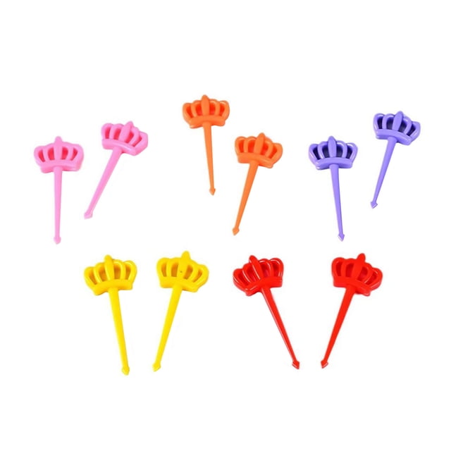 Cure-dents Réutilisables en Forme de Notes de Musique avec Fruits et Animaux de Dessin Animé pour Enfants, Collations de Déjeuner, Vaisselle, 10 Pcs
