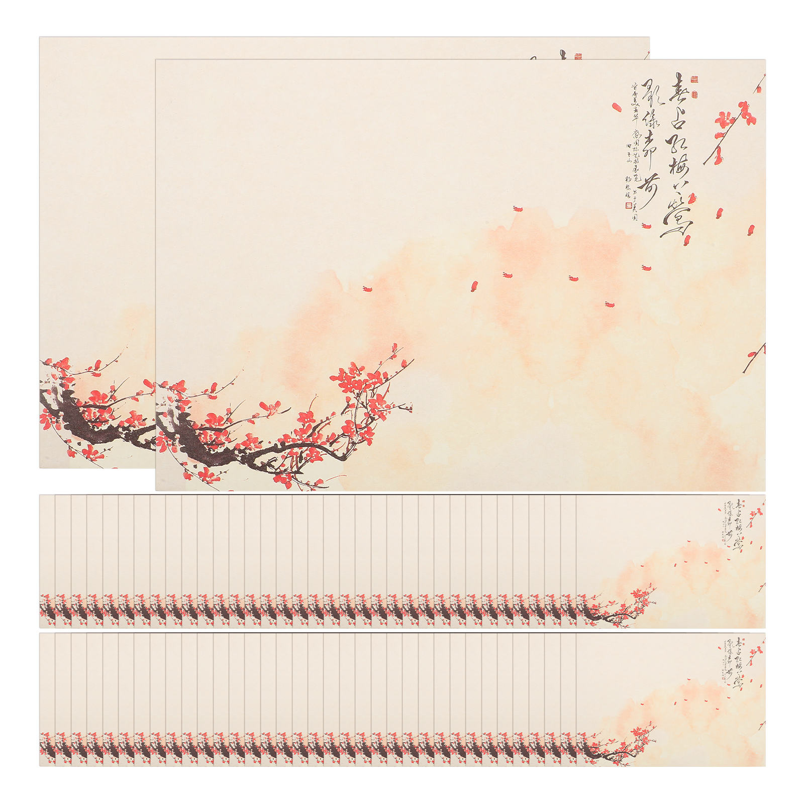 Minkissy Printing and Writing Paper 80 Sheets Multi Colored for Letter Writing Stationery