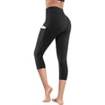 thumbnail image 1 of DPTALR Women's Quick Dry Solid Pocket Capris Yoga Pants, 1 of 4