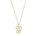 thumbnail image 1 of 14k Yellow Gold Hanging Monkey Charm Chain Necklace, 18", 1 of 2