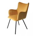 thumbnail image 1 of HomeRoots 472238 Yellow Curvy Velvet & Black Modern Dining Chair, 1 of 1