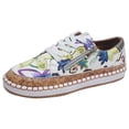thumbnail image 1 of Summer Ladies Shoes Lace-up Zipper Design Colorful Printed Platform Casual Sneakers, 1 of 9