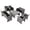 Noir, variante sur Costway Ensemble de Mobilier de Terrasse en Rotin 8 Pcs, Conversation, Dessus de Table en Verre, Canapé Coussiné