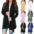 thumbnail image 1 of EQWLJWE Fall Savings!Cardigans For Women Plus Sizes,Womens Cardigans Lightweight With Pockets,Cardigan Sweaters For Women,Women's Solid Color Long Sleeve Casual Tops Blouse Cardigan Outwear, 1 of 6