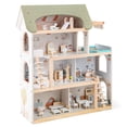 thumbnail image 1 of Costway Maison de Poupée en Bois pour Enfants, Maison Moderne à 4 Niveaux avec 33 Pcs d'Accessoires de Mobilier, 1 of 10