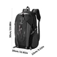 thumbnail image 3 of 30L Lightweight Packable Hiking Backpack, Durable Water-Resistant Daypack for Camping Travel, Compact Foldable Nylon Backpack with Inner Pocket for Men Women, Black, 3 of 6