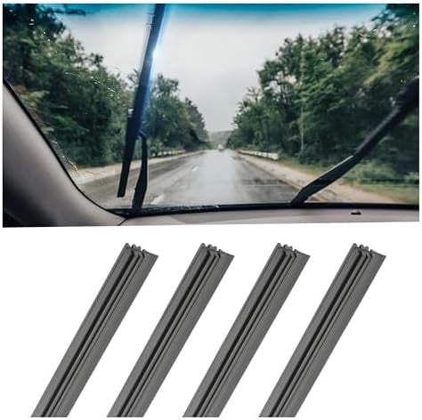 4PCS Wiper Blade Refill,26" Adjustable Size Windshield Wiper Refill for Front & Rear Automotive Replacement Windshield Wipers,Universal Car Accessories Rubber Wiper Blade Inserts