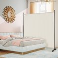 thumbnail image 4 of Costway 6FT Single Panel Room Divider with Wheels Rolling Fabric Partition Privacy Screen, 4 of 10
