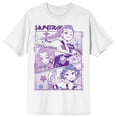 thumbnail image 1 of T-Shirt à Col Rond Blanc à Manches Courtes pour Hommes KPop Demon Hunters Panel Art Huntr X - Grand, 1 of 4