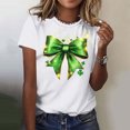 thumbnail image 1 of Elvqul Shirts T - à Manches Courtes pour Femmes T-Shirts de la Saint-Patrick T-Shirts Décontractés à Imprimé Col Rond Vacances Hauts Grande Taille pour Dames Mignons, 1 of 5